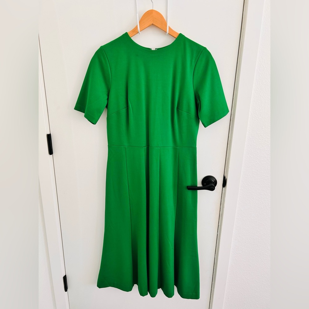 Ann Taylor Green Midi A-Line Dress
